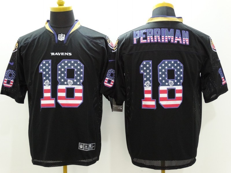 Men's Baltimore Ravens Rashad Perriman #18 Black Jersey
